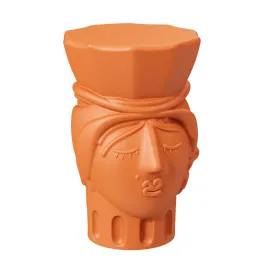 Terracotta Testa Di Moro Woman Stool by Seletti